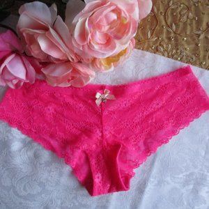 💗 VS HOT PINK CHEEKY LACE PANTIES – NWOT 💗